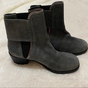 Argila Boots Gray Suede Ankle Bootie